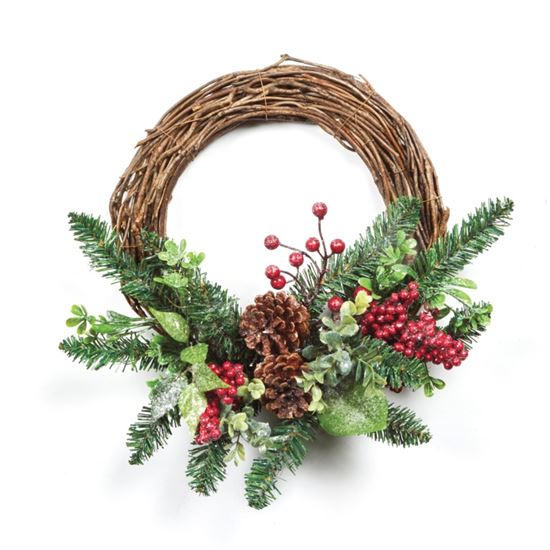 Premier-Cotoneaster-Half-Wreath-Glitter