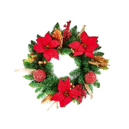 Premier-Poinsettia-Glitter-Wreath