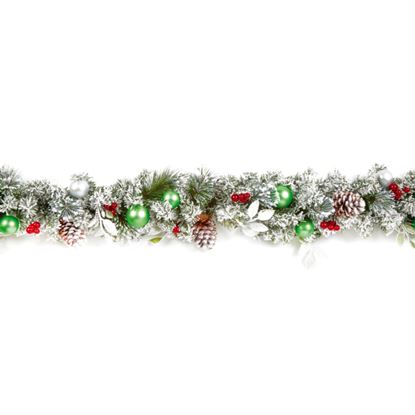 Premier-Flocked-Pine-Garland