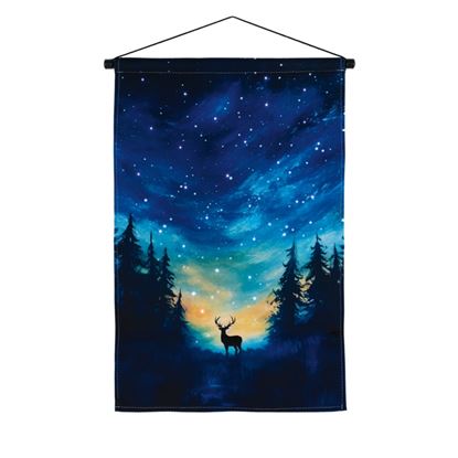 Premier-Lit-Christmas-Stag-Fabric-Banner