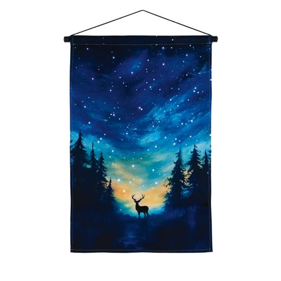 Premier-Lit-Christmas-Stag-Fabric-Banner