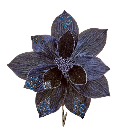 Premier-Dark-Blu-Velvet-Poinsettia-Poinsettia-With-Sequins