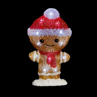 Premier-Lit-Acrylc-Gingerbread-With-18-White-LEDs