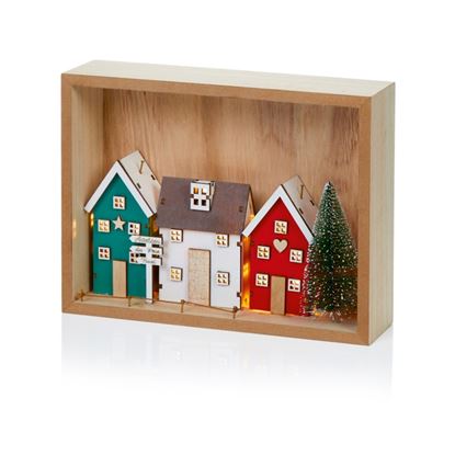 Premier-Lit-Wood-Frame-With-Houses-Scene