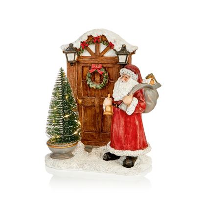 Premier-Lit-Polyresin-Santa-Scene