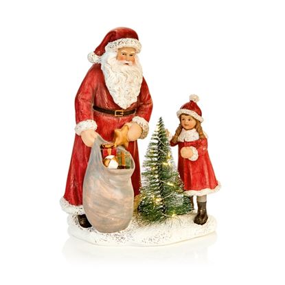 Premier-Lit-Polyresin-Santa-With-Child