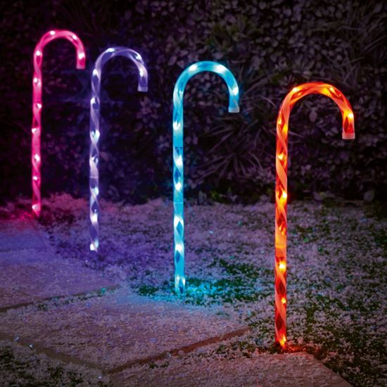 Premier-4-Piece-Candy-Cane-Path-Light-40-LEDs-Rainbow