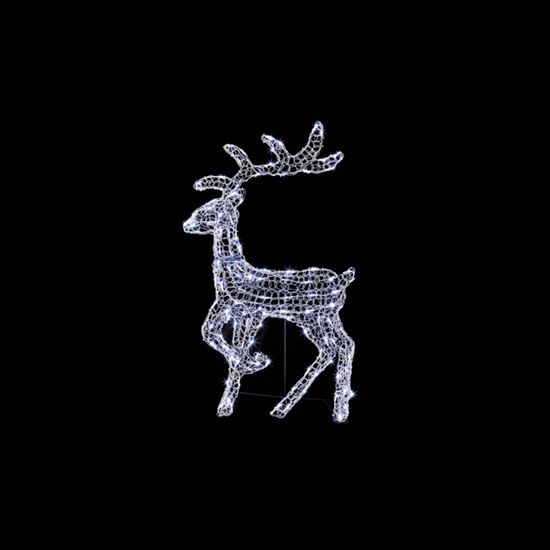 Premier-2D-Soft-Acrylic-Deer-With-120-LEDs-White