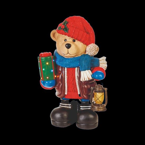 Premier-Lit-Standing-Teddy-Bear-With-Lantern