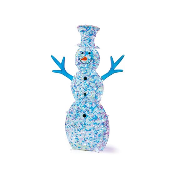 Premier-Lit-Irid-Twist-Snowman-50-White-LEDs