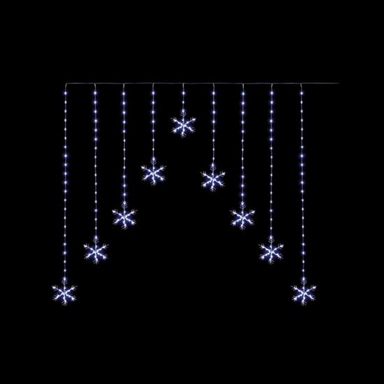 Premier-FlexiBrights-Snowflake-V-Curtain-With-267-LEDs-White