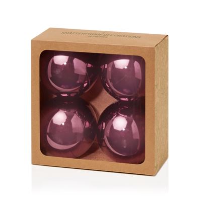 Premier-4-Piece-Plum-Shiny-Shatterproof-Baubles