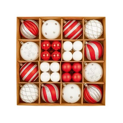 Premier-44-Piece-Multi-Red-White-Silver-Baubles