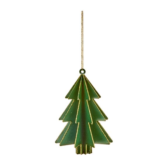 Premier-Geo-Green-Blue-With-Gold-Tree-Hanging-Decoration