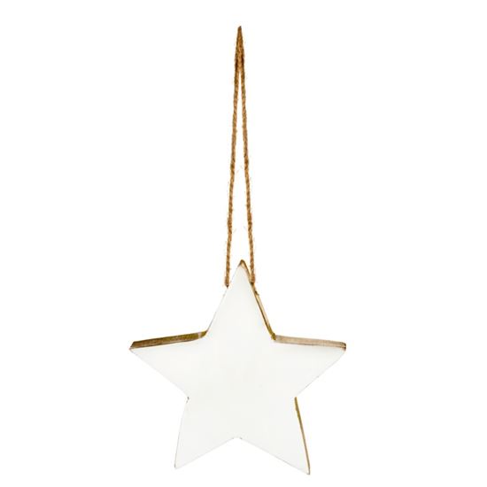 Premier-White-Enamel-Star-Hanging-Decoration