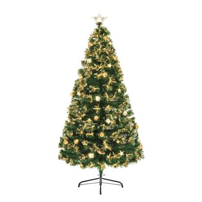 Premier-Burst-Fibre-Optic-Tree-With-Gold-Baubles