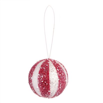 Premier-Red-White-Frosted-Bauble