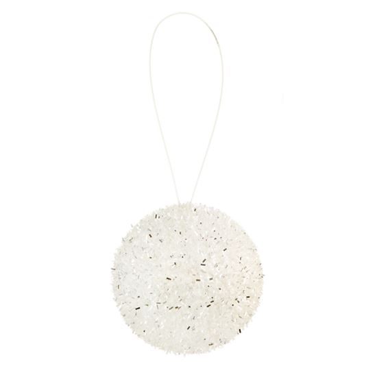 Premier-White-Glittered-Bauble