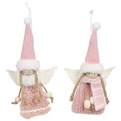 Premier-Pink-Knit-Angel-Hanging-Decoration