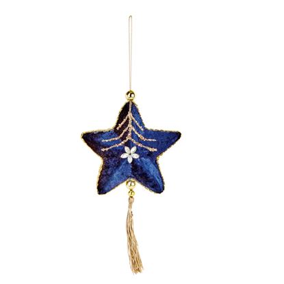 Premier-Dark-Blue-Velvet-Star-WG-Tassel