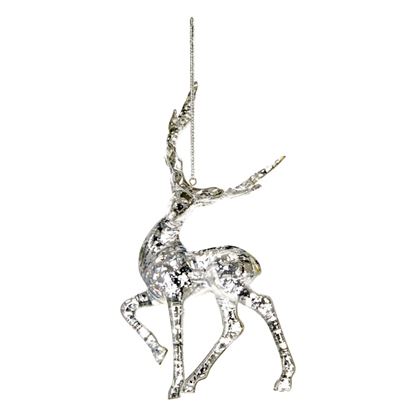 Premier-Silver-Reindeer-Hanging-Decoration