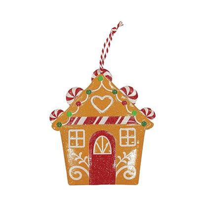 Premier-Metal-Gingerbread-House-Hanging-Decoration