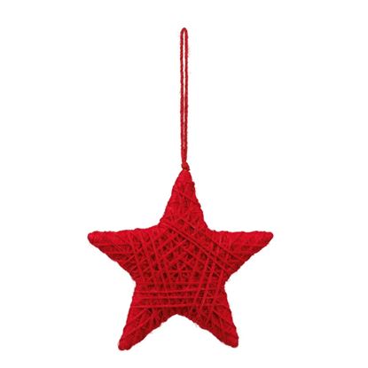 Premier-Red-Jute-Star-Hanging-Decoration