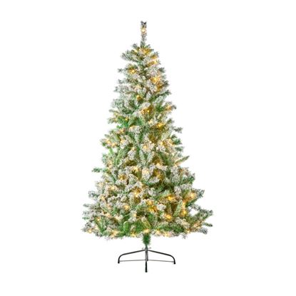 Premier-Prelit-Flocked-Arbor-Spruce