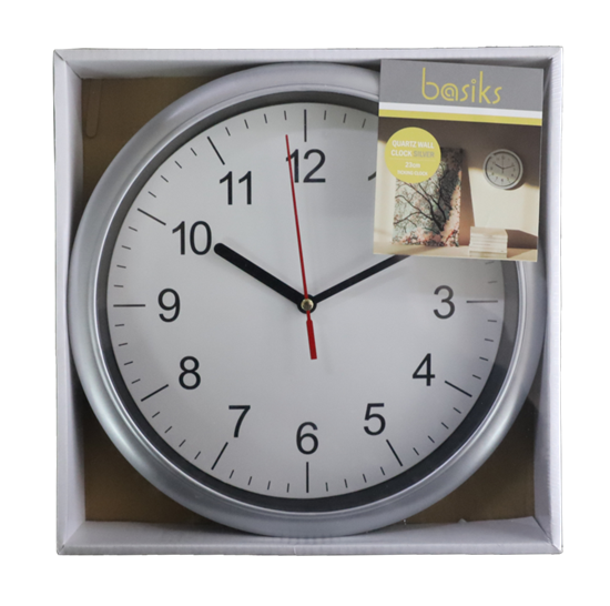 Basiks-23cm-Quartz-Wall-Clock