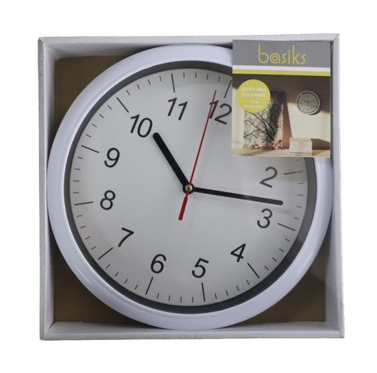 Basiks-23cm-Quartz-Wall-Clock