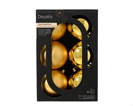 Kaemingk-Baubles-Polystyrene-Gold-Pack-6
