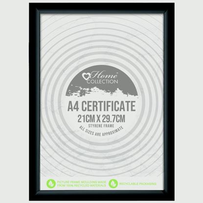 I-G-Design-Styrene-Black-A4-Certificate-Frame