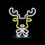 Premier-Reindeer-Face-Table-Top-Lit-Neon-Sign