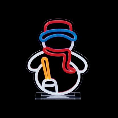 Premier-Snowman-Design-Table-Top-Lit-Neon-Sign