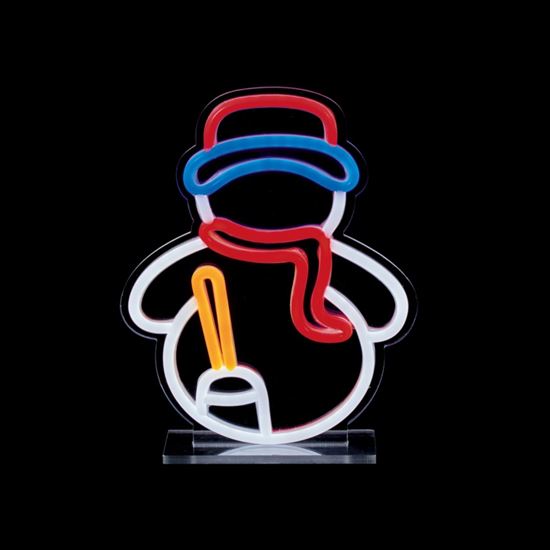Premier-Snowman-Design-Table-Top-Lit-Neon-Sign
