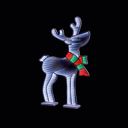 Premier-Standing-Reindeer-With-Scarf-Infinity-Decoration