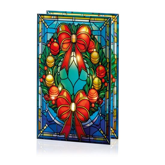 Premier-Battery-Operated-Lit-Wreath-Glass-Table-Top-50-Warm-White-LEDs