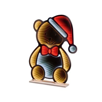 Premier-Teddy-Bear-Santa-Hat-Infinity-Mirror
