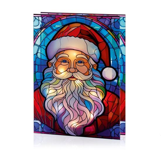 Premier-Battery-Operated-Lit-Glass-Santa-Table-Top-50-Warm-White-LEDs