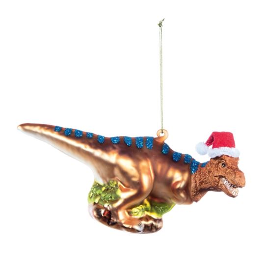 Premier-Tyrannosaurus-With-Santa-Hat-Hanging-Decoration
