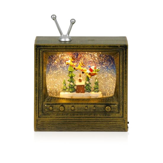 Premier-Lit-Antique-Gold-TV-Water-Spinner-Warm-White