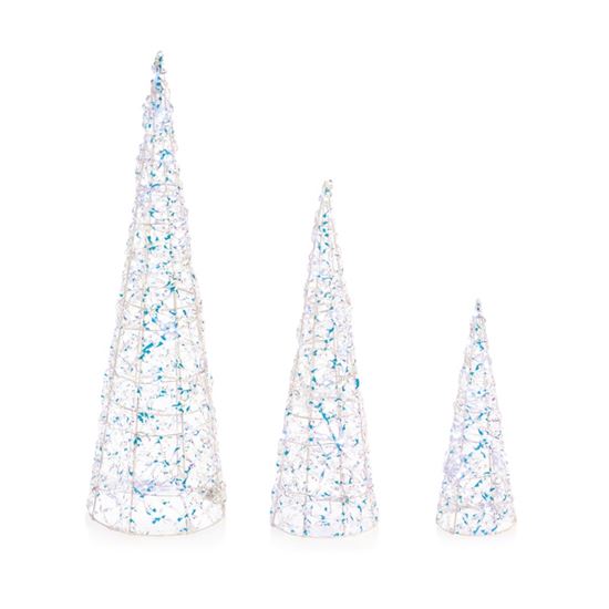 Premier-Set-Of-3-Battery-Operated-Twisted-Iridescent-Cones