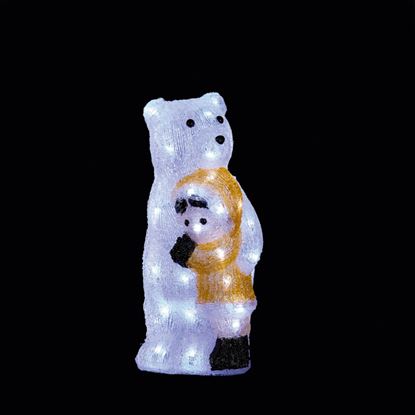 Premier-White-Acrylic-Bear-With-Girl-40-LED