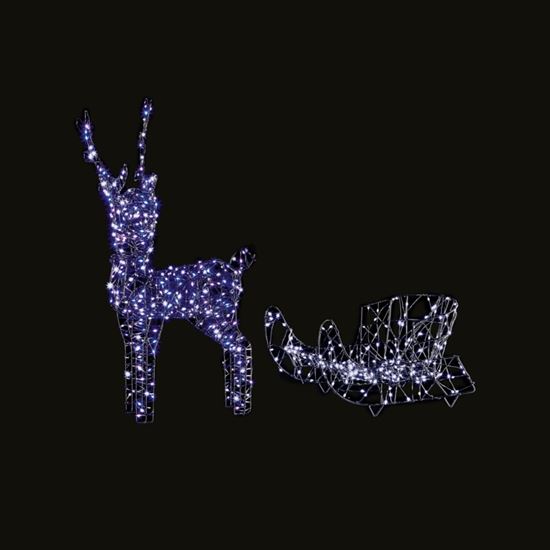 Premier-Multi-Action-Reindeer--Sleigh-With-420-LEDs