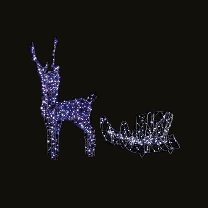 Premier-Multi-Action-Reindeer--Sleigh-With-420-LEDs