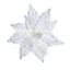 Premier-White-Sparkle-Poinsettia-Flower-Clip-On