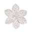 Premier-Silver-Flower-With-Glitter-Clip-On