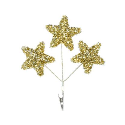 Premier-Champagne-Gold-Tinsel-Trio-Of-Stars-Pick