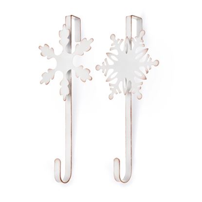 Premier-White-Metal-Snowflake-Wreath-Hanger