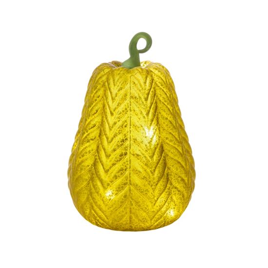 Premier-Lit-Pumpkin-Glass-Light-Olive
